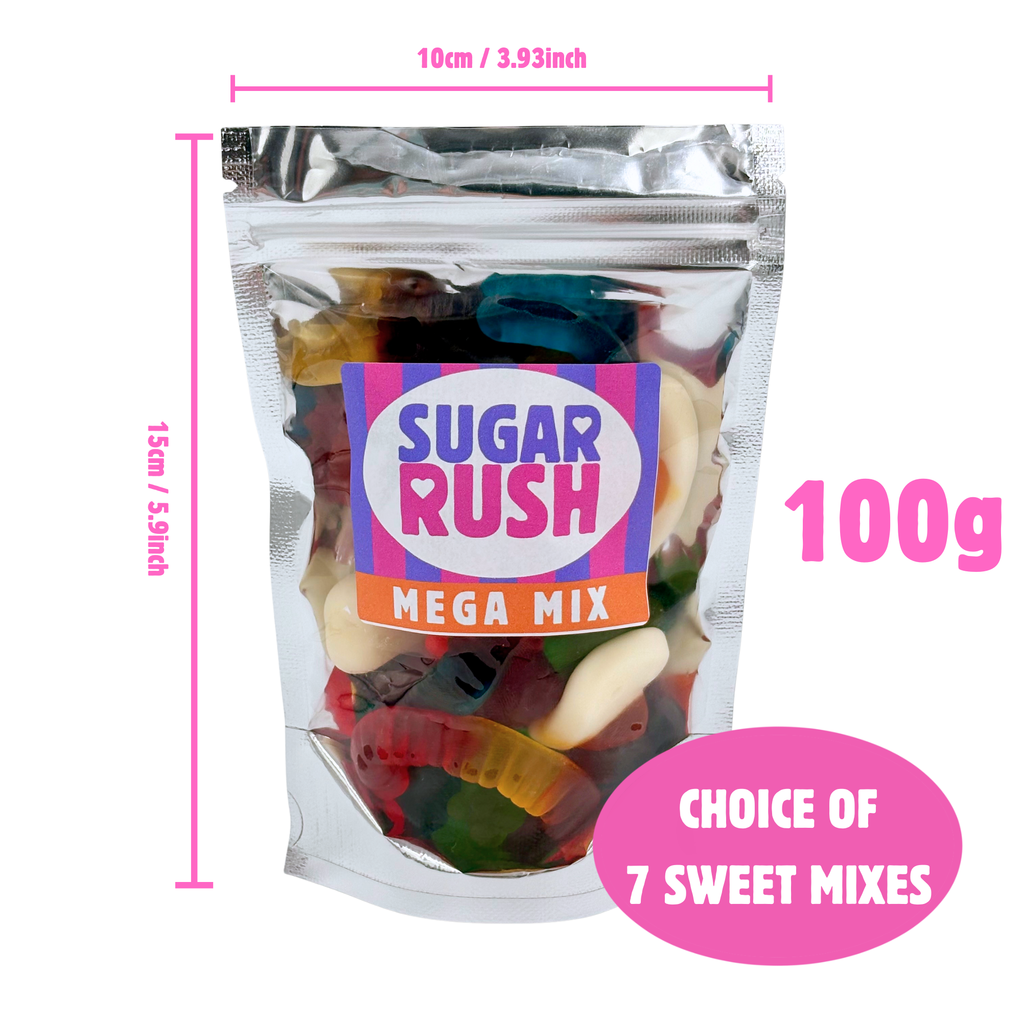 Standard Pick 'n' Mix Candy Pouch 100g