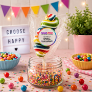 Rainbow Spiral Lollipop