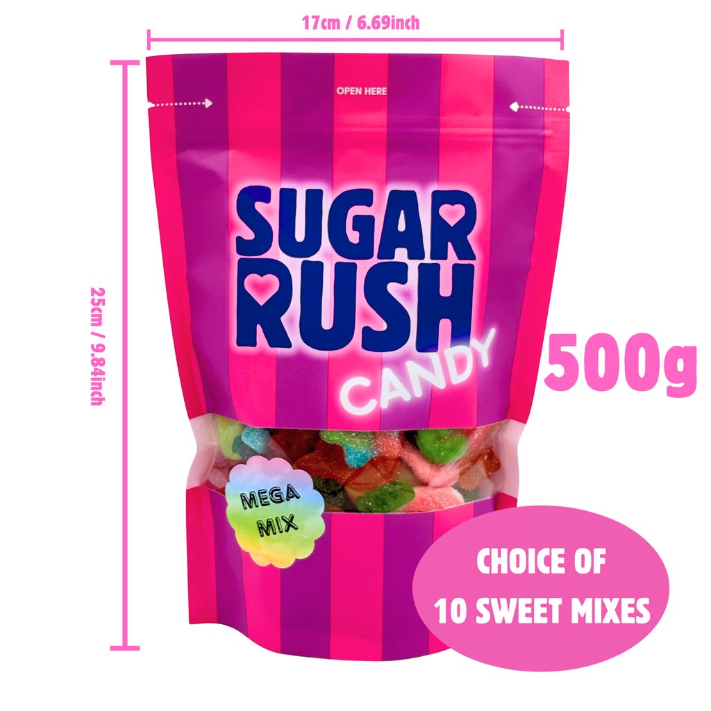 Standard Pick 'n' Mix Candy Pouch 500g (Choose Your Mix)