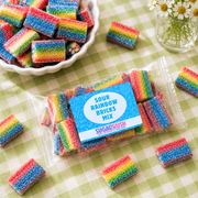 Premium Sour Rainbow Bricks Mix Candy Bag