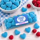 Premium Sour Blue Raspberry Filled Hearts XL Candy Bag