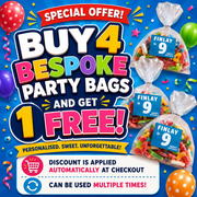 Bespoke Label Party Candy Gift Bag 200g