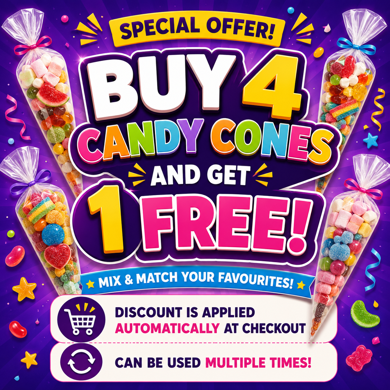 Candy Cone 100g