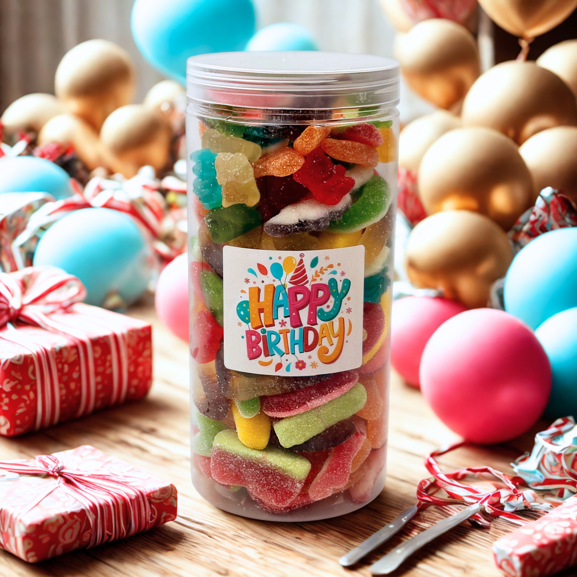 Happy Birthday Candy Gift Jar
