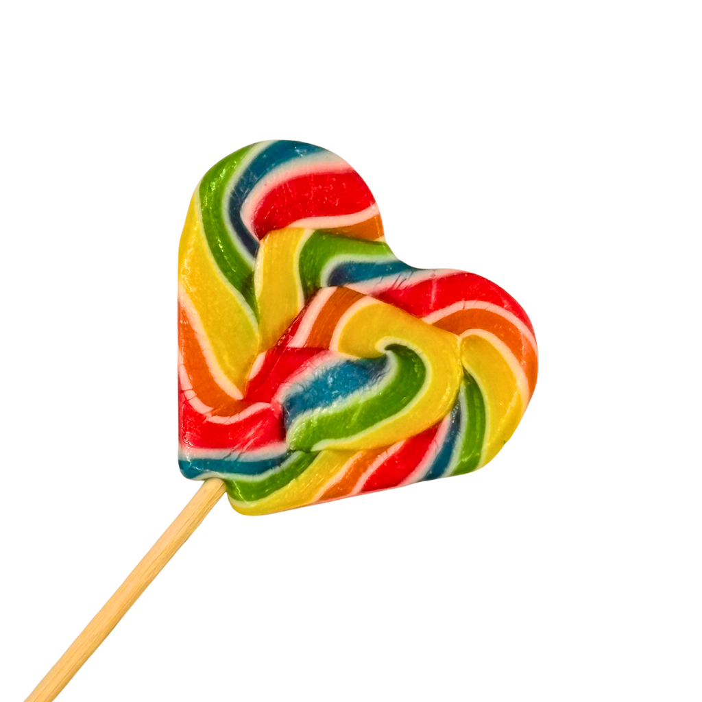 Rainbow Heart Lollipop