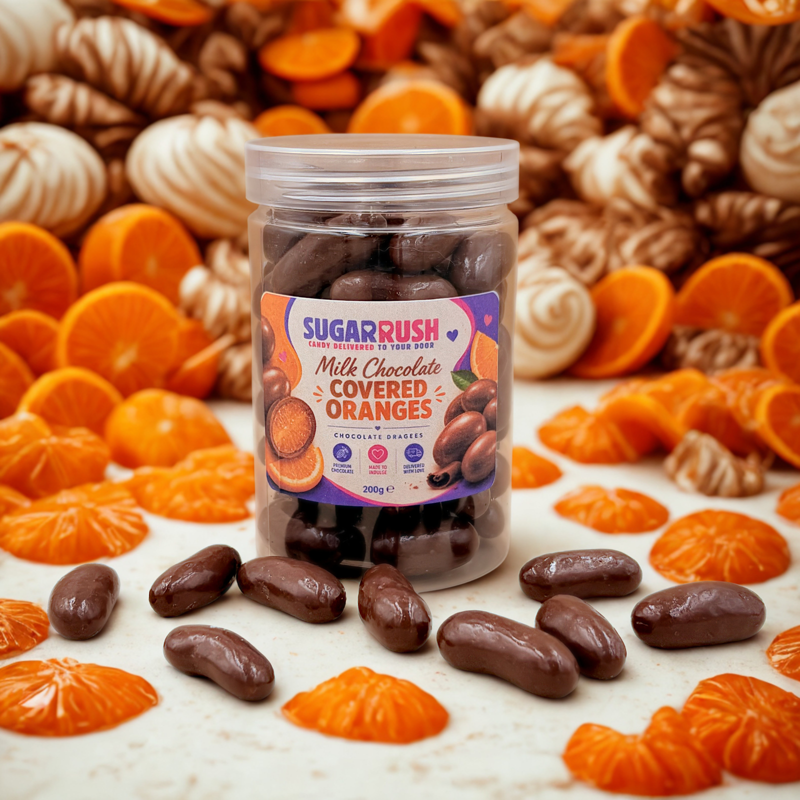 Milk Chocolate Covered Oranges 200g