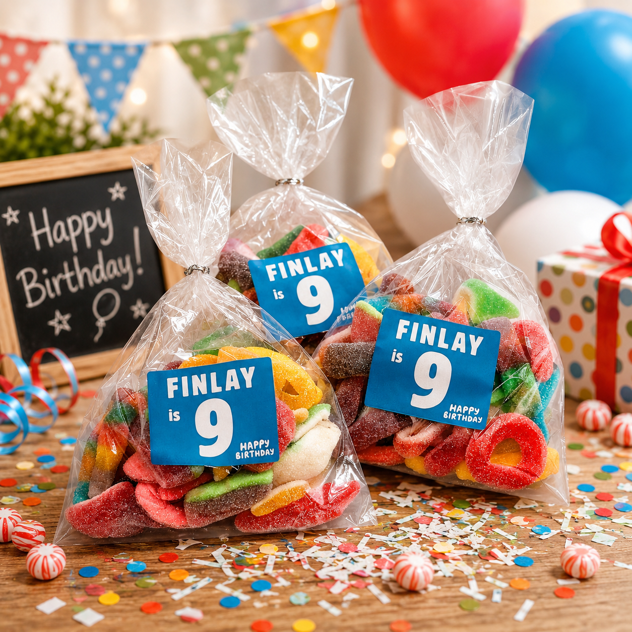 Bespoke Label Party Candy Gift Bag 200g