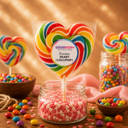 Rainbow Heart Lollipop