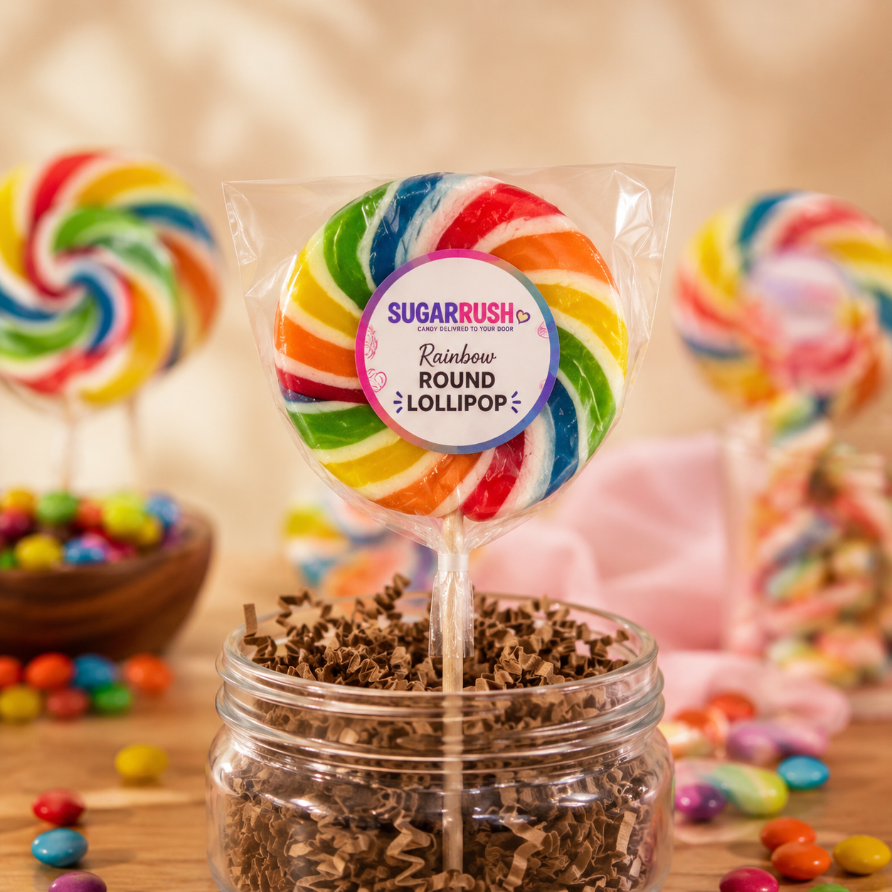 Rainbow Round Lollipop