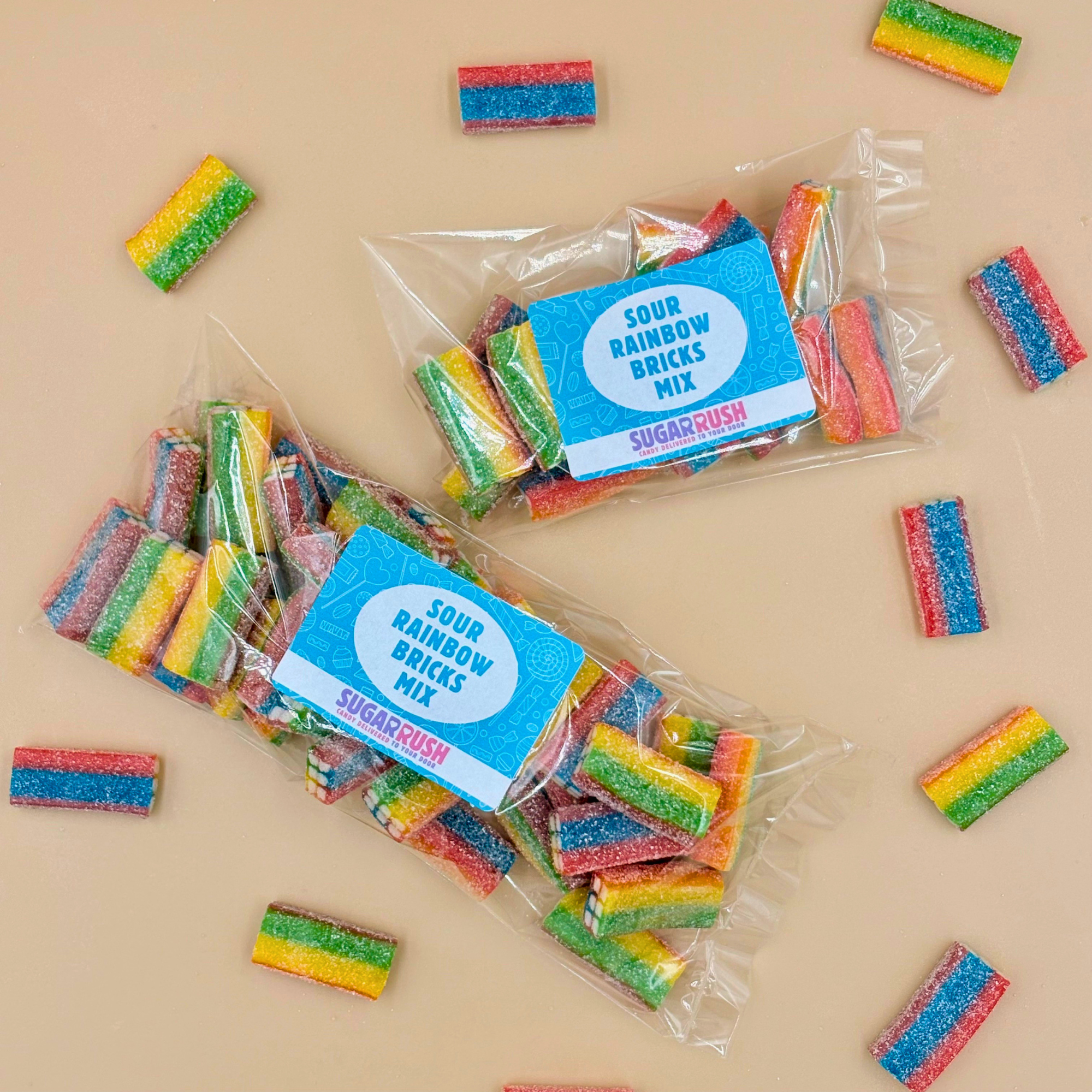 Premium Sour Rainbow Bricks Mix 250g