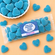 Premium Sour Blue Raspberry Filled Hearts XL Candy Bag