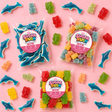 Overhead view showing everything included in Animal Gummies Pick & Mix 3-Pack – 300g