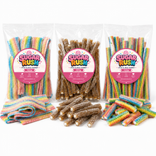 Close-up of the fixed sweets and treats included in Belts & Pencils Pick & Mix 3-Pack – 300g