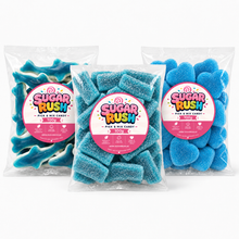 Blue Pick & Mix 3-Pack – 300g by Sugar Rush with its fixed bundle contents on a white background