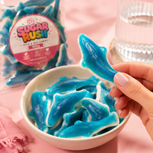 Blue Sharks sweets in a Sugar Rush snacking scene