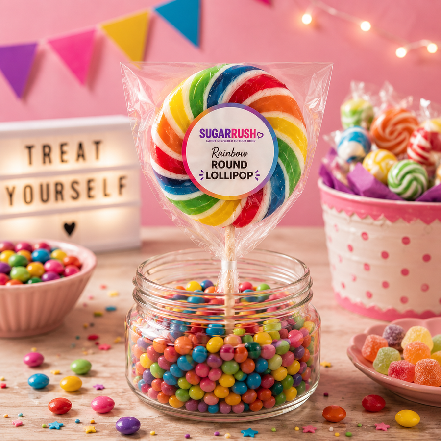 Rainbow Round Lollipop