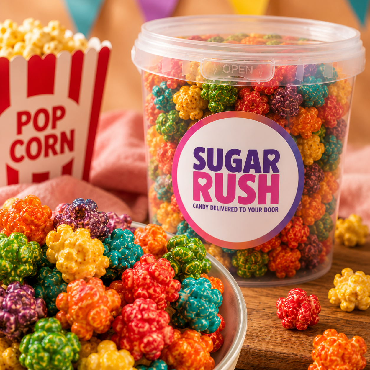 XL Confetti Popcorn Bucket