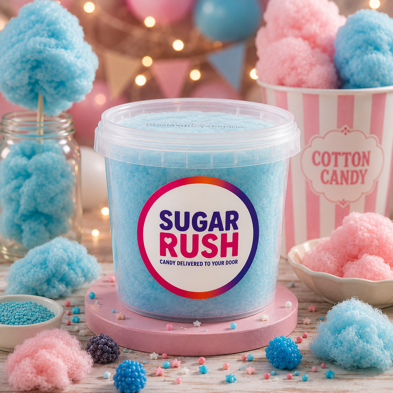 Blue Raspberry Cotton Candy Tub