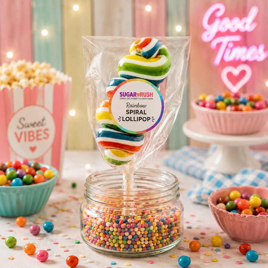 Rainbow Spiral Lollipop