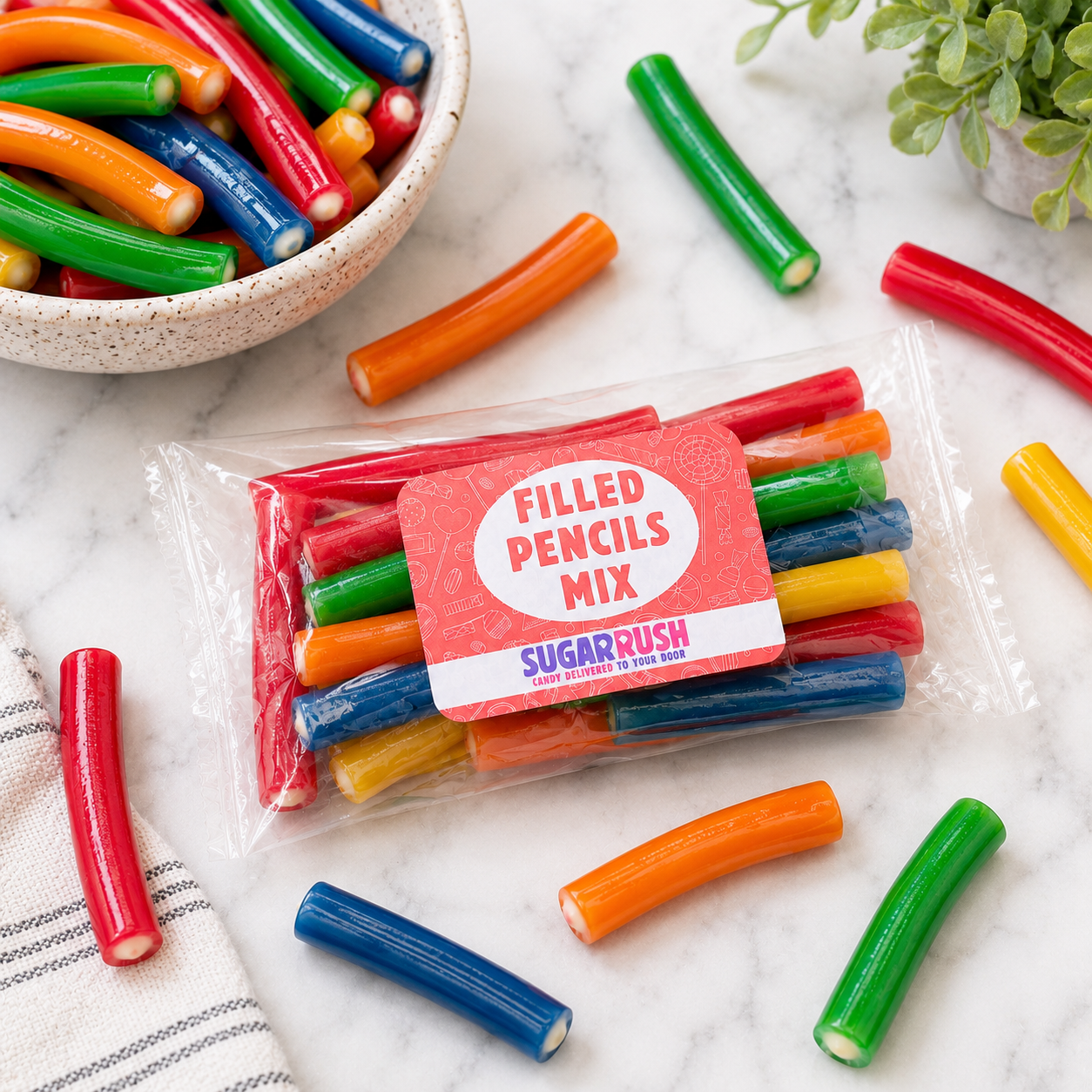Filled Pencils Mix Candy Bag