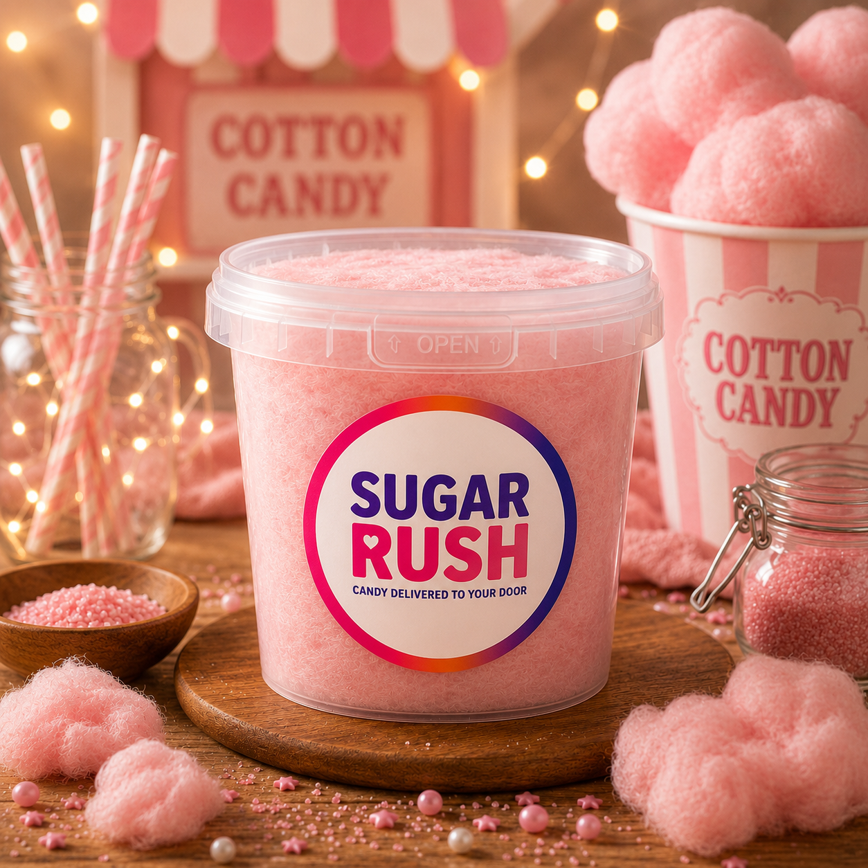Pink Vanilla Cotton Candy Tub