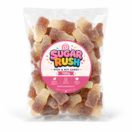 No. 08 Fizzy Cola Bottles – 100g Sugar Rush 100g bag
