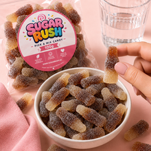 Fizzy Cola Bottles sweets in a Sugar Rush snacking scene