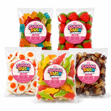 Gummy Pick & Mix 5-Pack – 500g by Sugar Rush with its fixed bundle contents on a white background