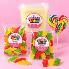 Kids Treat Box arranged on a pale pink Sugar Rush background