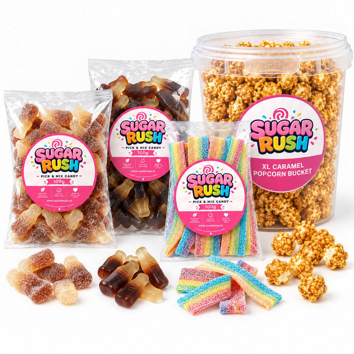 Close-up of the fixed sweets and treats included in Movie Night Bundle