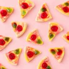 Overhead arrangement of Pizza Slices sweets