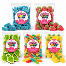 Close-up of the fixed sweets and treats included in Sour Pick & Mix 5-Pack – 500g