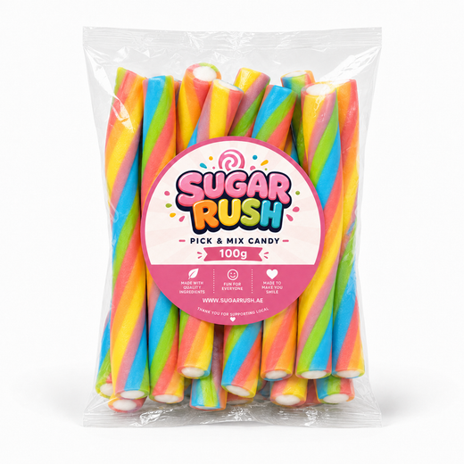No. 01 Rainbow Filled Pencils – 100g Sugar Rush 100g bag