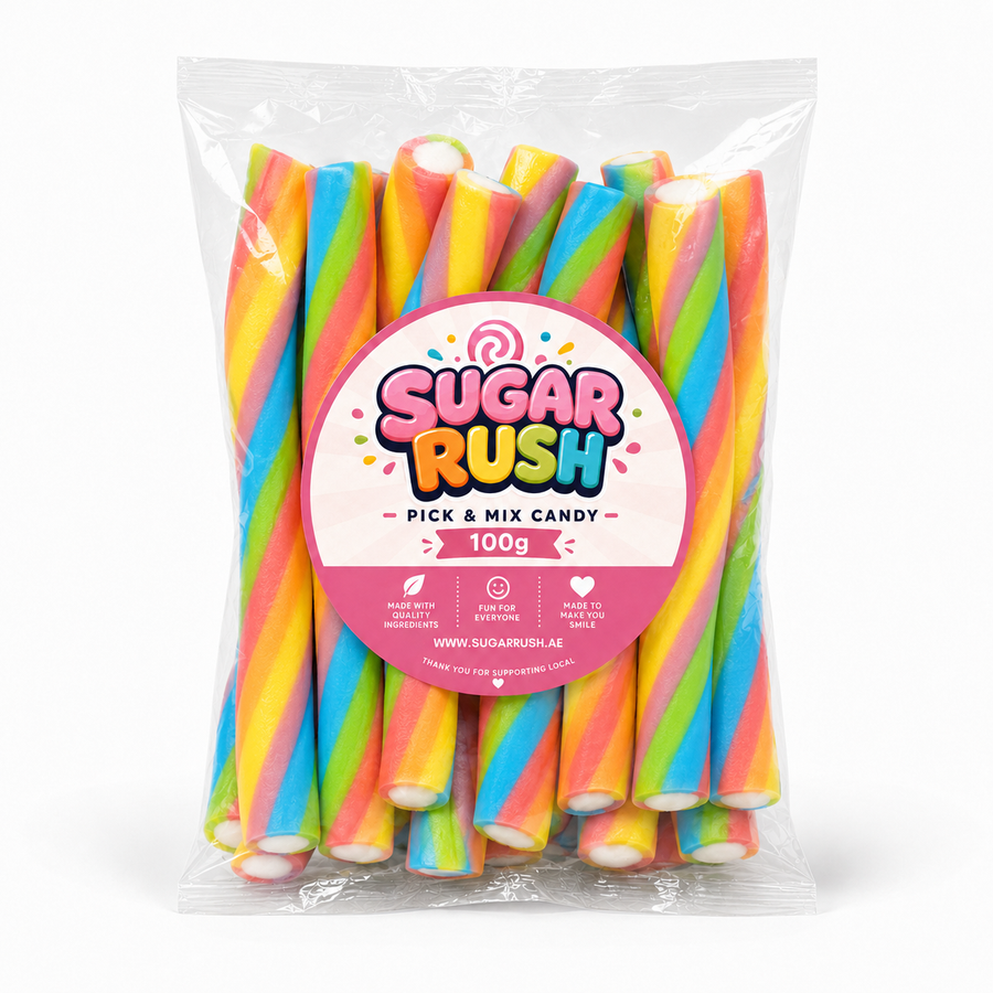 No. 01 Rainbow Filled Pencils – 100g Sugar Rush 100g bag