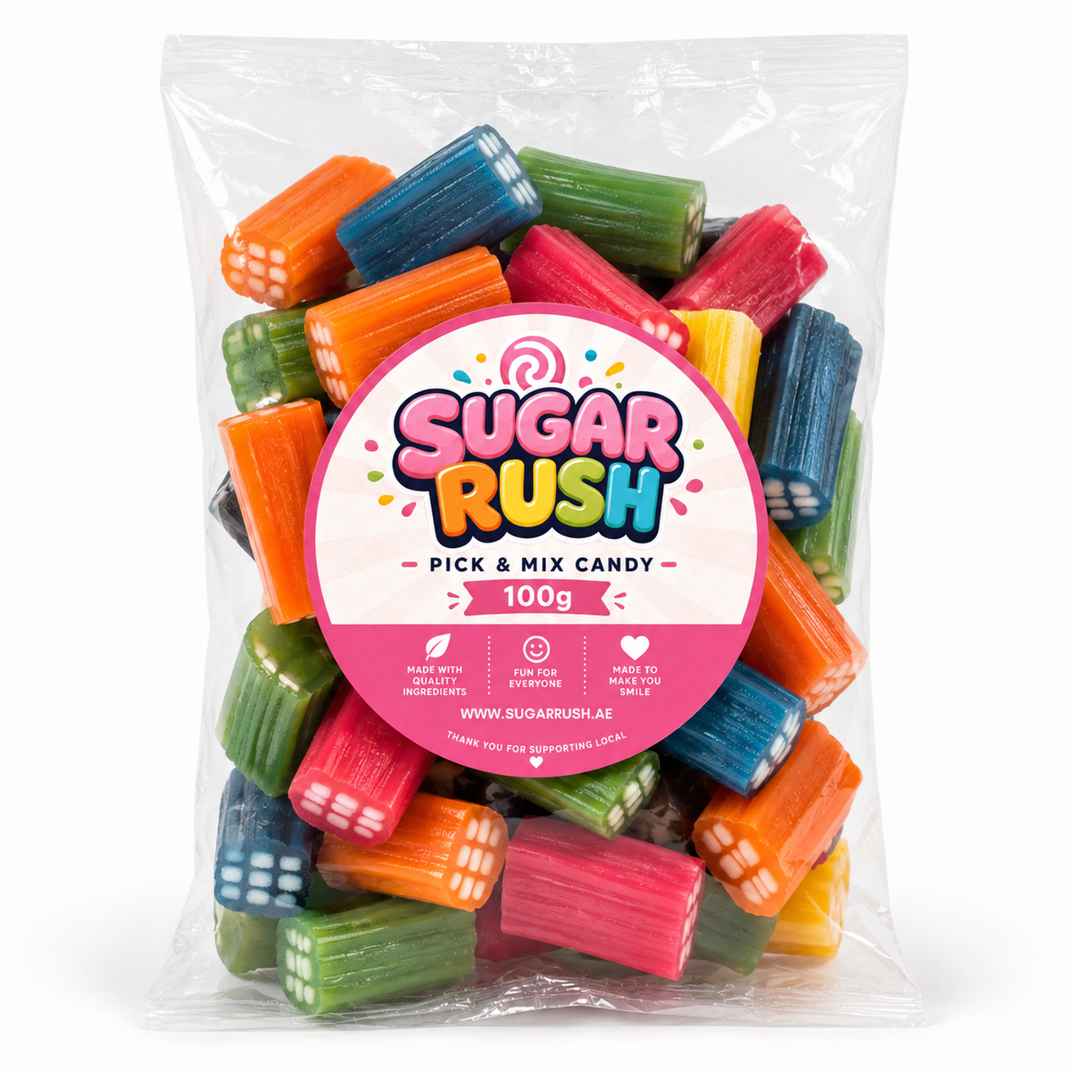 No. 05 Liquorice Bricks – 100g Sugar Rush 100g bag