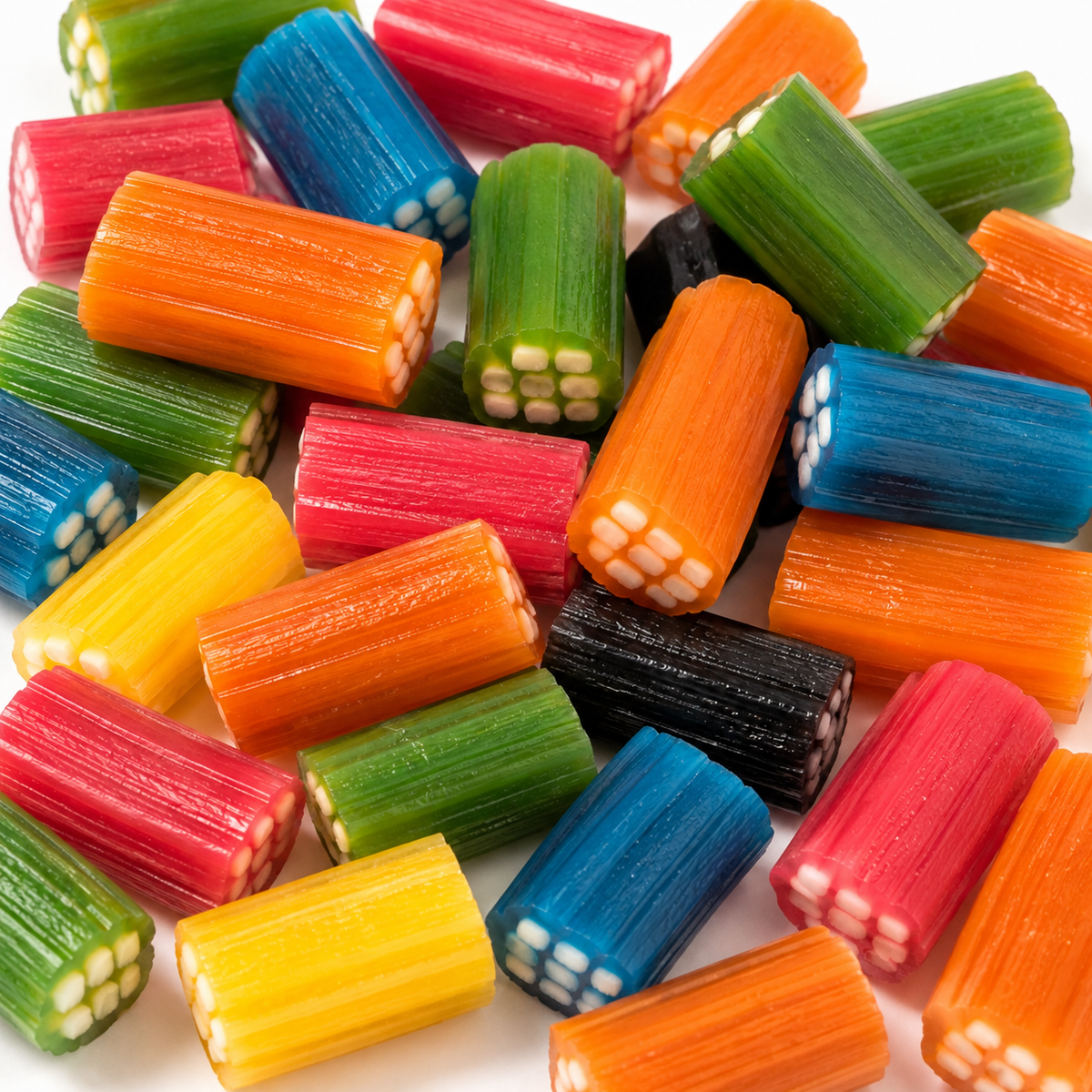 Close-up of Liquorice Bricks sweets