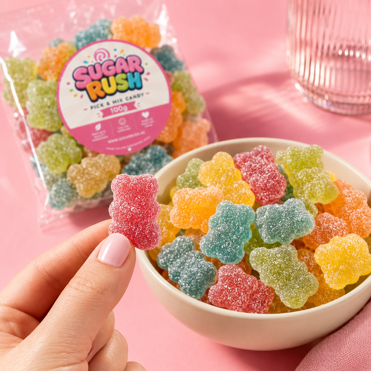 Fizzy Bears sweets in a Sugar Rush snacking scene