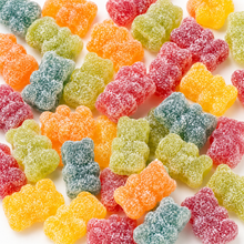 Close-up of Fizzy Bears sweets