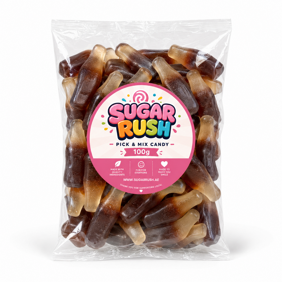 No. 18 Cola Bottles – 100g Sugar Rush 100g bag