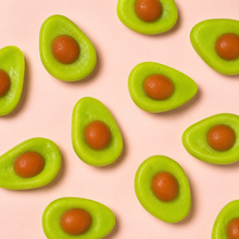 Overhead arrangement of Avocados sweets