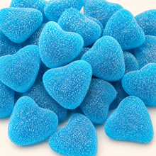 Close-up of Blue Filled Hearts sweets