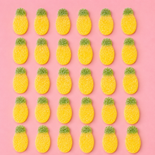 Overhead arrangement of Sour Pineapples sweets