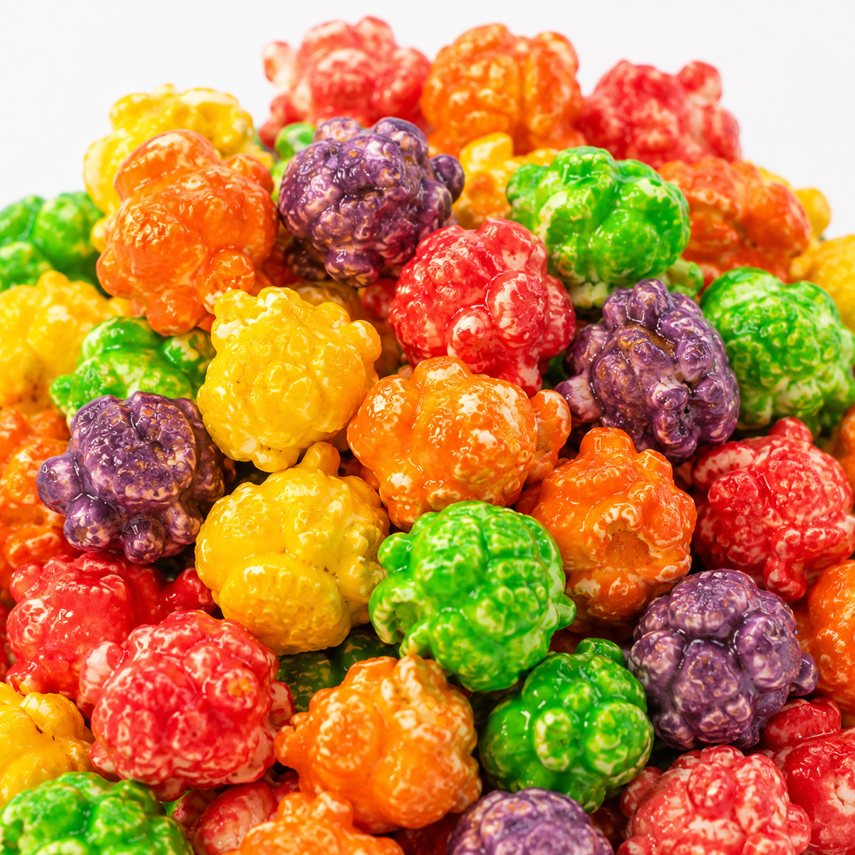 Close-up of crunchy confetti popcorn texture and coating